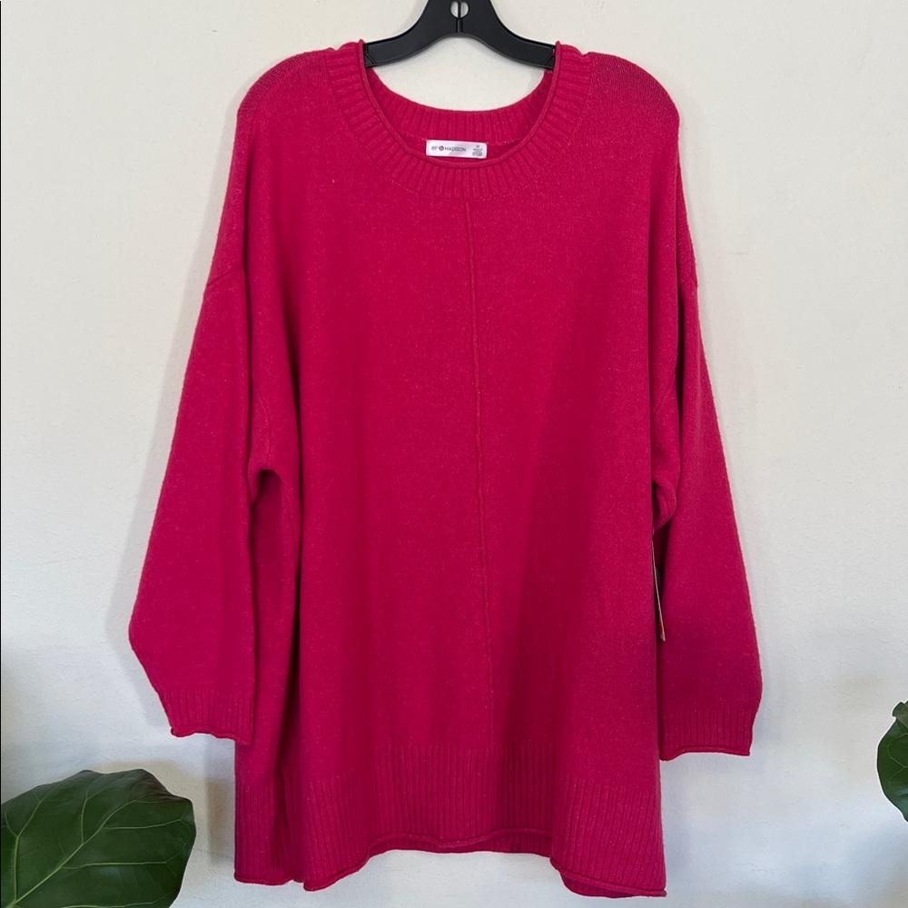 Madison Fuchsia Knit Sweater  New With Tag Size 3X